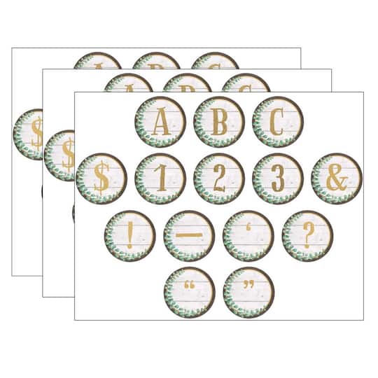 Teacher Created Resources Eucalyptus Circle Letters, 3 Packs of 216